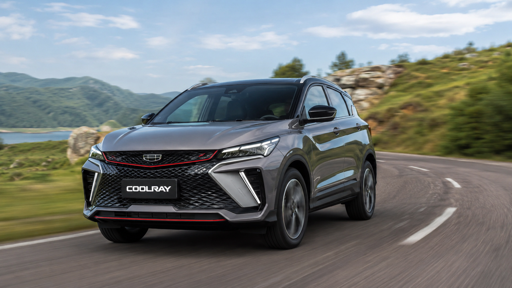 Geely Coolray на дороге